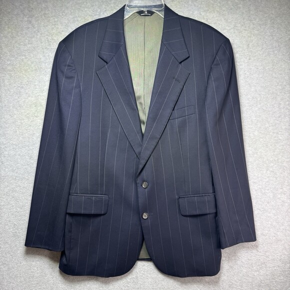 Ralph Lauren Other - Vintage Ralph Lauren Chaps Men's Blazer Blue W Pin Stripes Wool USA Made 44”